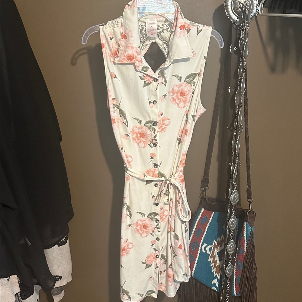 No Boundaries Pink Floral Dress